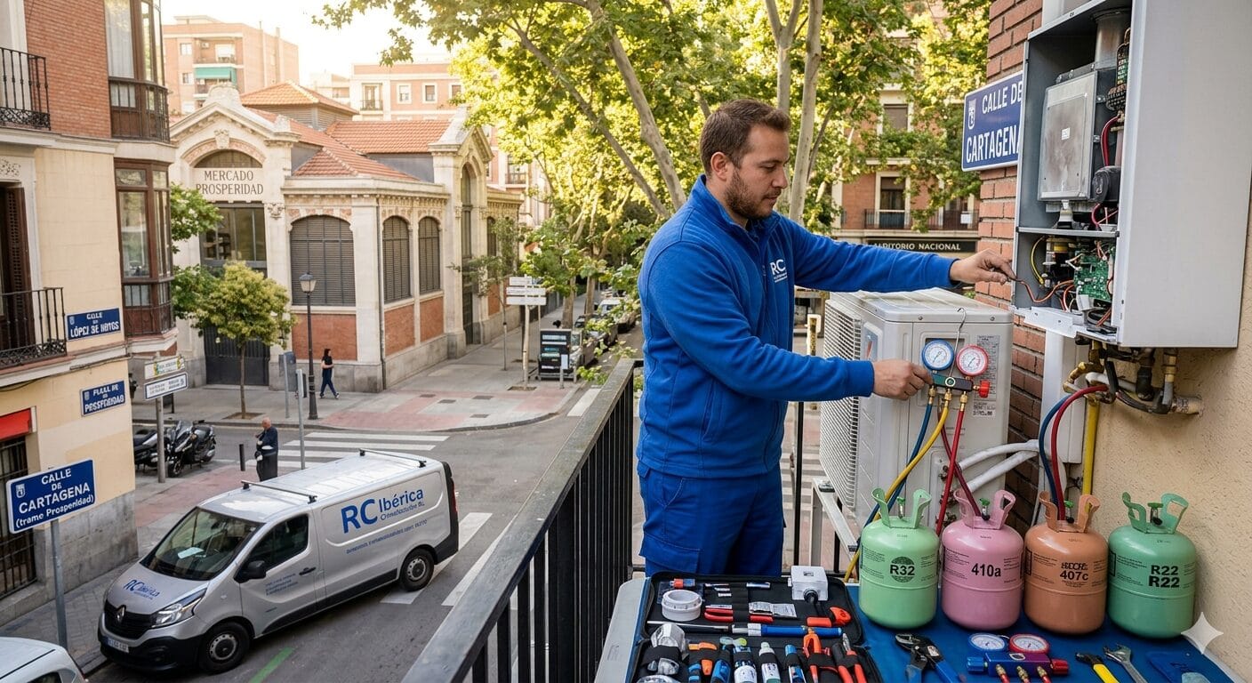 Reparación calderas aires Prosperidad servicio técnico RC Ibérica