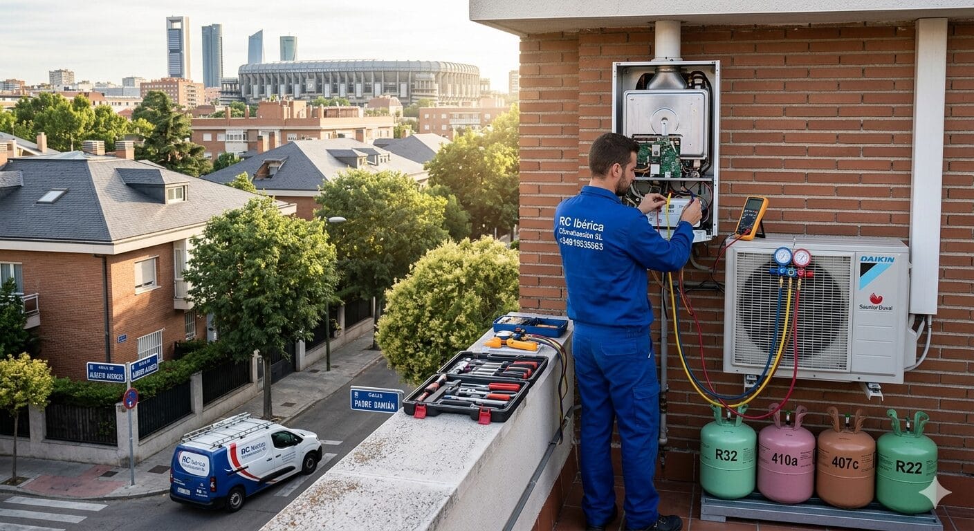 Reparación calderas aires acondicionados Nueva España servicio técnico RC Ibérica