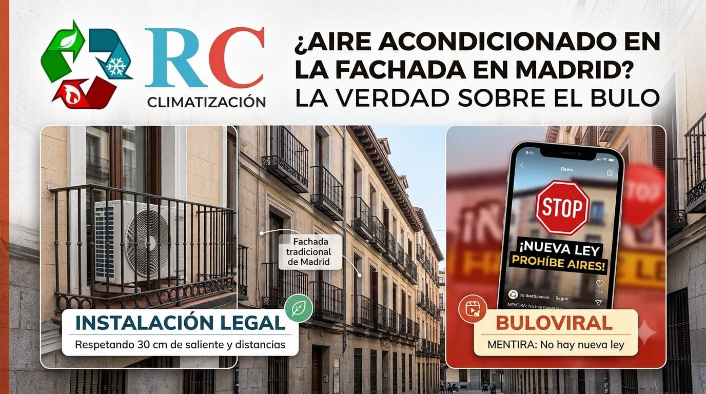 Multa de 3.000 € por el aire acondicionado en la fachada el bulo viral y la normativa real en Madrid